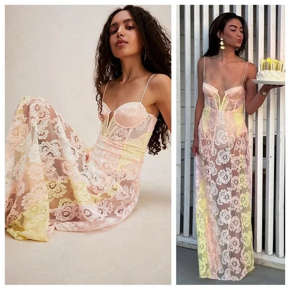 slim fit dress slacks Anya Gown by For Love and Lemons